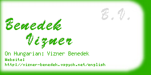 benedek vizner business card